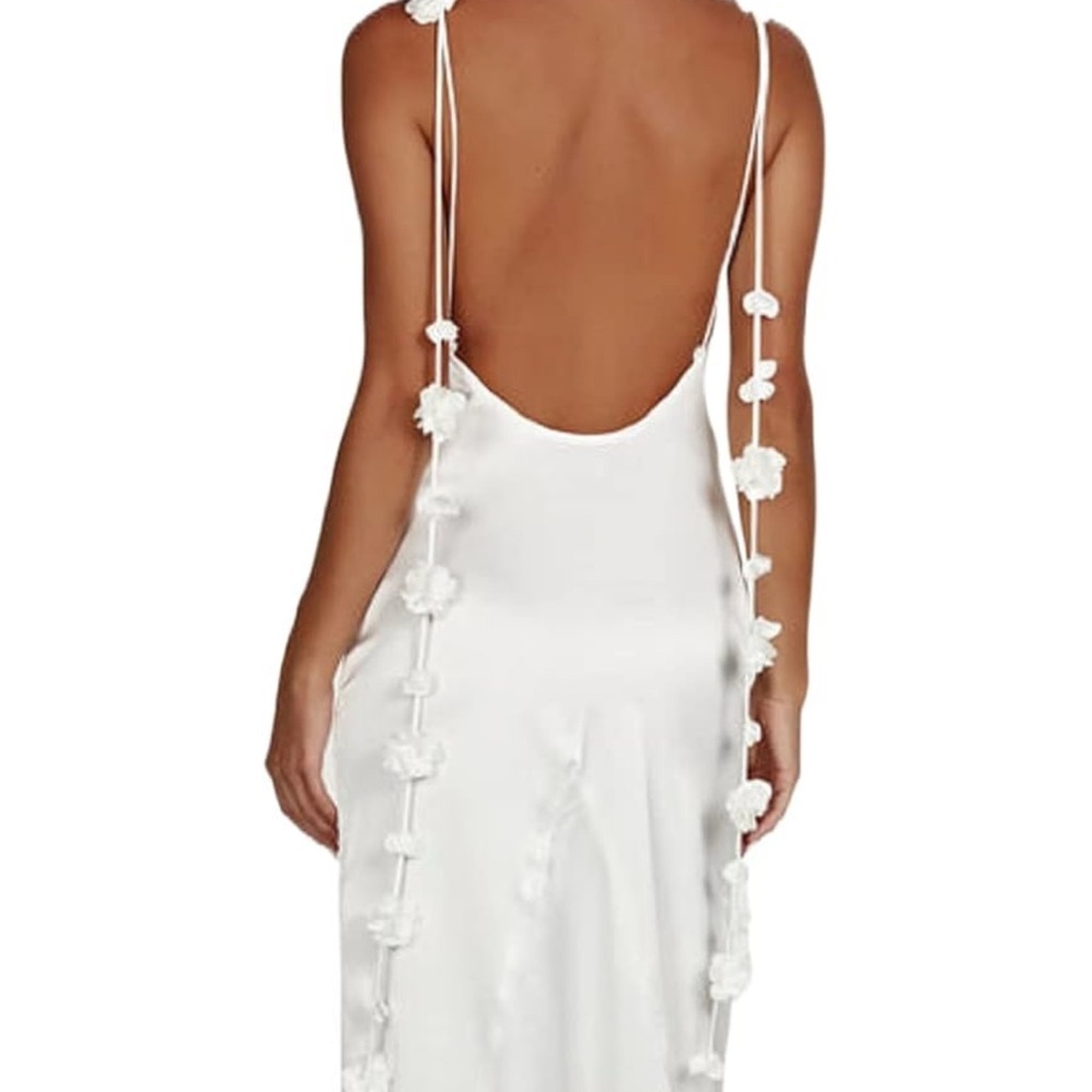 Amazon White Floral Maxi Dress